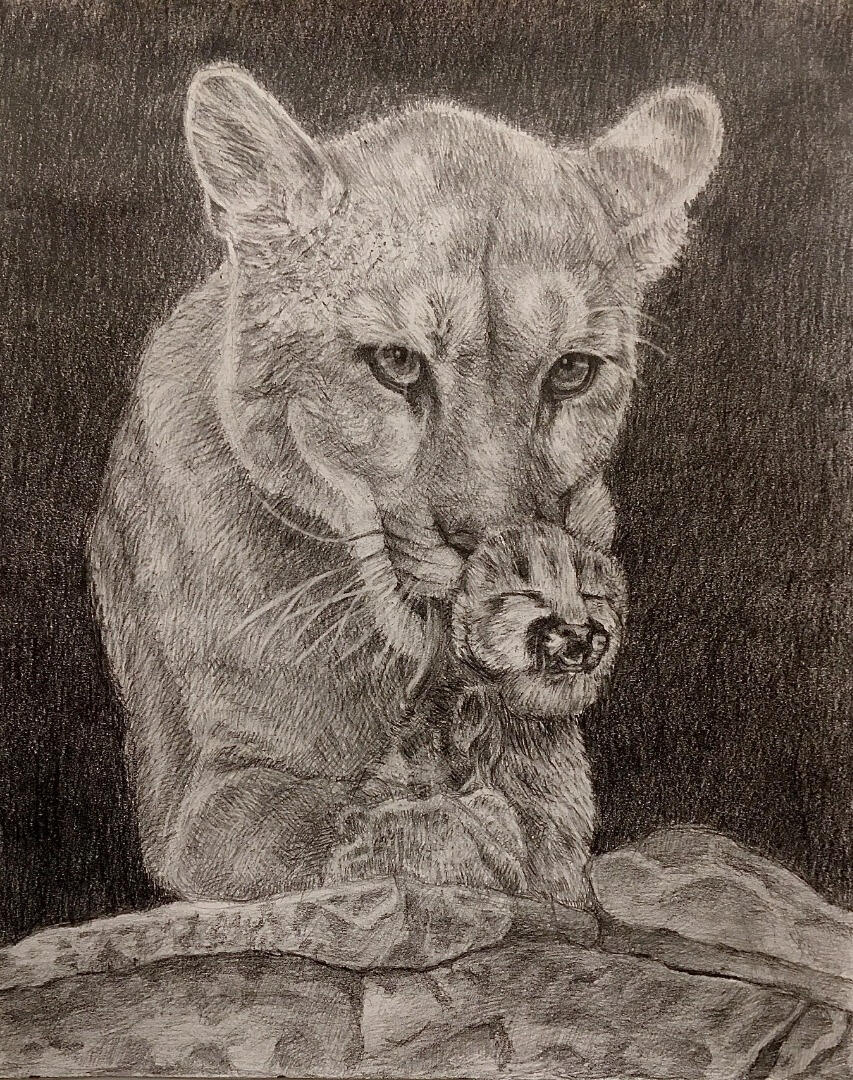 Mother and Daughter 12" x 8"